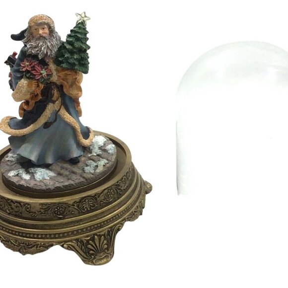 Franklin Mint Kriss Kringle Santa Claus Figurine Glass Dome F Klein NO MUSIC - Picture 6 of 8